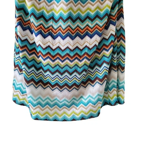 Trina Turk Ruched Sweetheart Halter Midi Dress | EUC | 6 | Blue Tan Multicolor - Picture 10 of 15